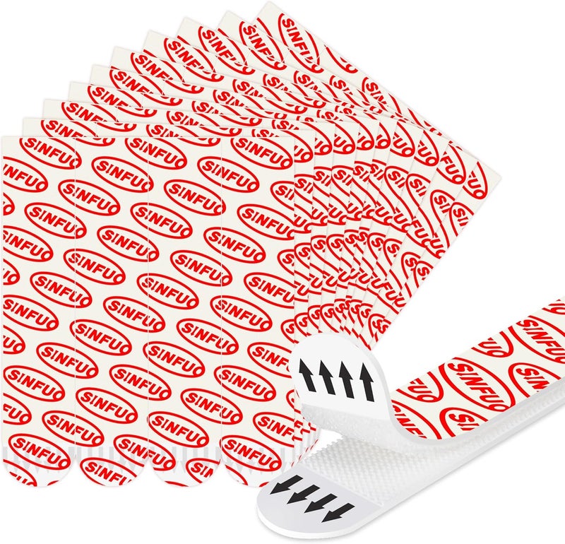 Sinfuo Picture Hanging Removable Hook-and-Loop Strips, 20-Sets Set Damage-Free Picture Hanging Tool Kit Residue-Free Wall Tape, Adhesive Strips, Hook and Loop Tape, Mounting Tape -L - Image 1